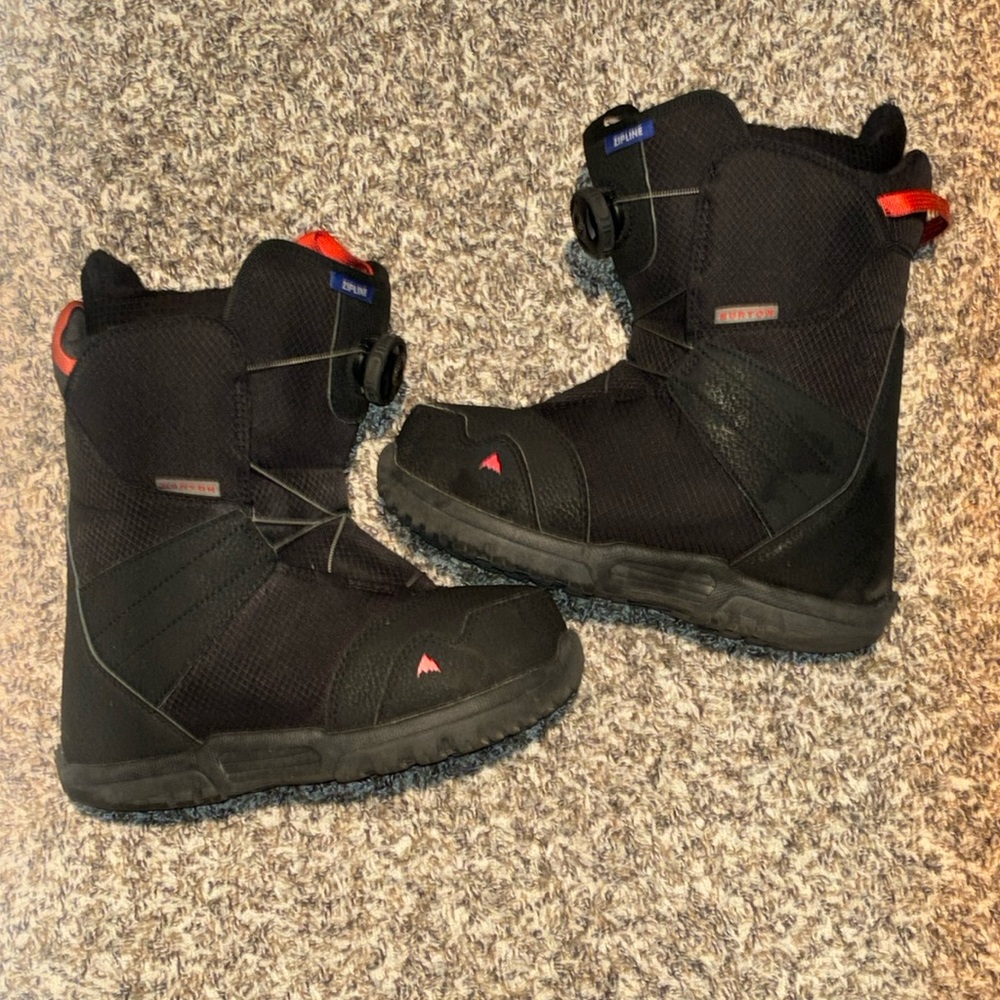 Burton Zipline Boa kids boys snowboarding snowboard boots 5